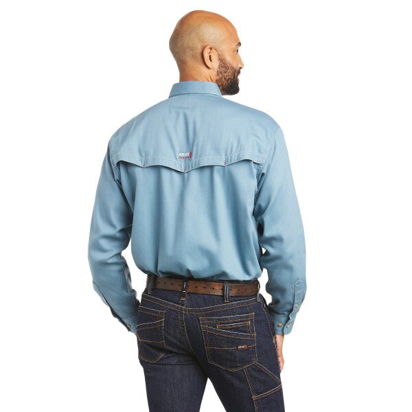 Ariat FR Vented Work Shirt in Steel Blue